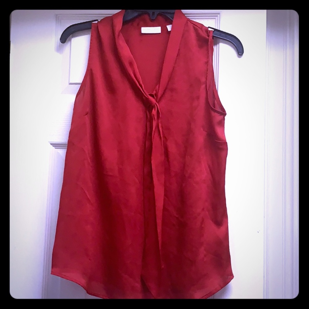 Cute Small Red Sleeveless New York & Company Top